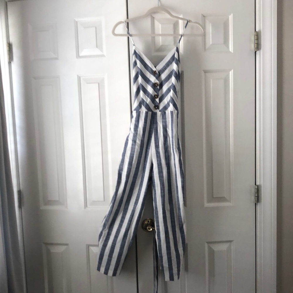 Kenzie S striped jumpsuit